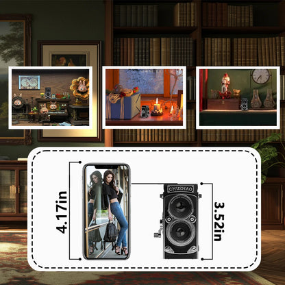  Vintage Mini Digital Camera Autofocus 12MP, 1080P FHD Video Vlogging Portable Camera for Christmas Birthday Ideal Gift